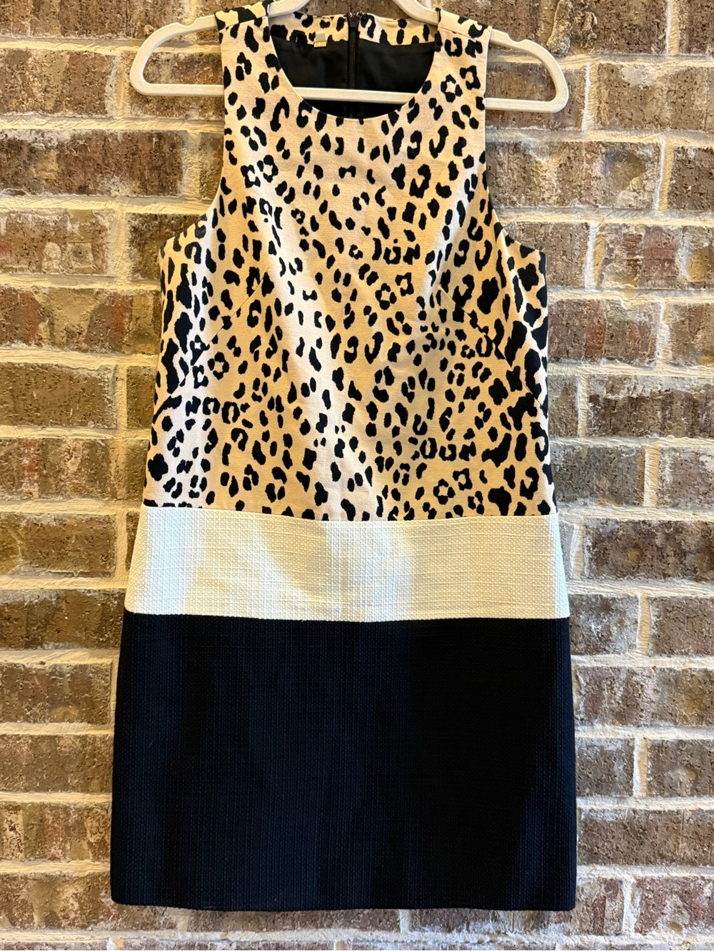 Anthropologie Tweed Sheath Mini Dress distinct tri-color colorblock layout